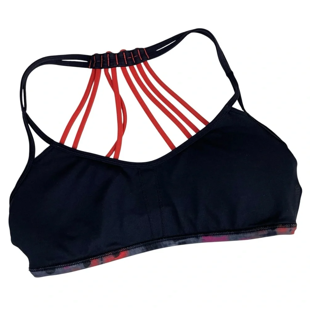 lululemon‎ Lighten Up Sports Bra Windy Bloom Luxtreme Sz 4